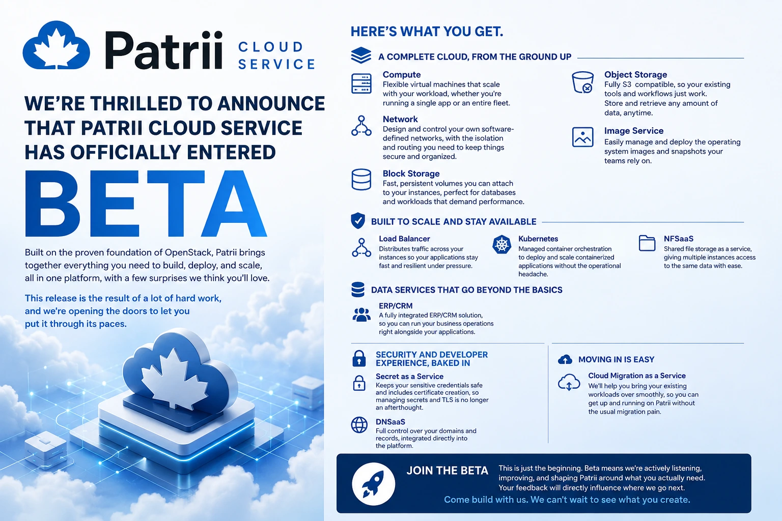 Patrii Cloud Service is Now in Beta!