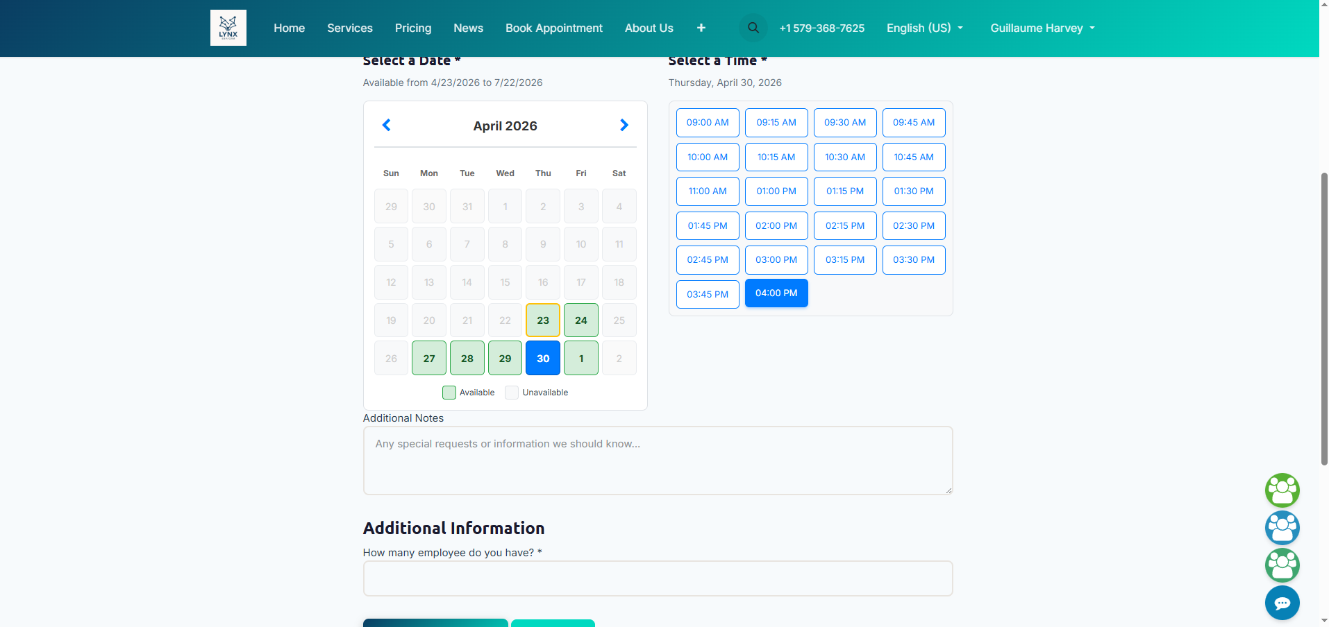 Appointments Screenshot 2